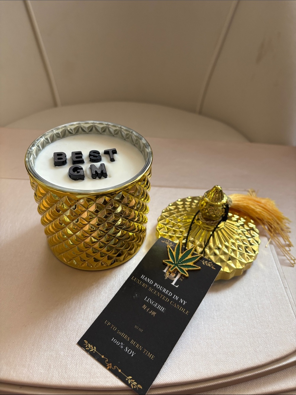 Luxury Gold Wickless Scented Candle - Best GM
